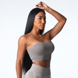 NVGTN Taupe Conquer Ribbed Seamless Bra